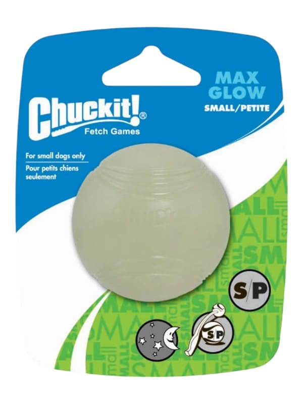 Helendav pall pimedas mängimiseks Chuckit! Max Glow S