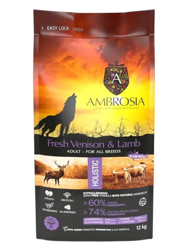 Ambrosia teraviljavaba toit koertele hirve ja lambaga 12kg