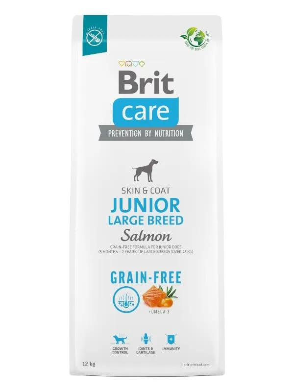 Brit Care Dog Grain-free Junior Large Breed lõhega koeratoit 3kg