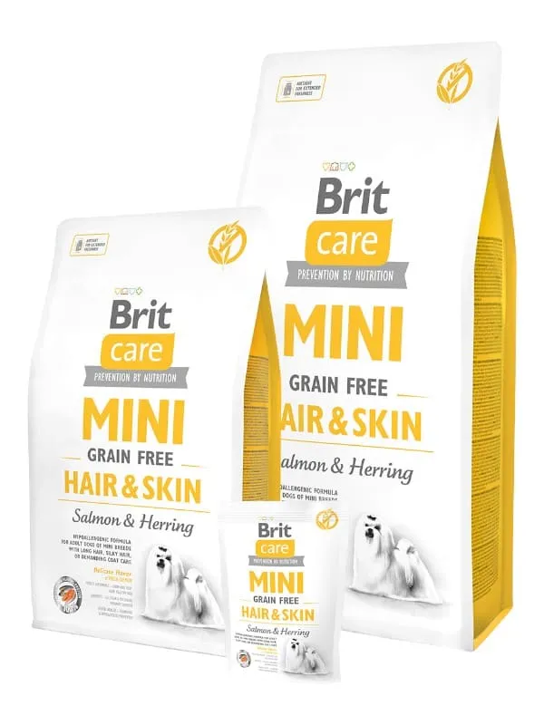 Brit Care Mini Hair & Skin koeratoit lõhe ja heeringaga 400g
