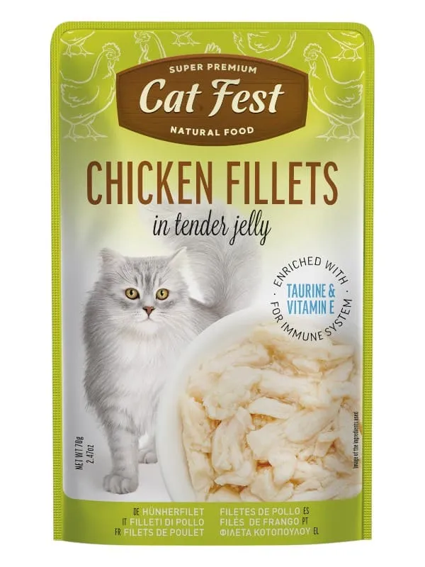 Catfest märgtoit kassidele, tõeline filee ja ehtsad maitsed. Tauriiniga