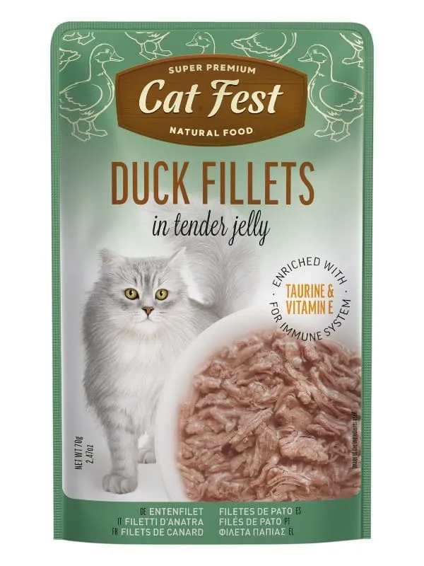 Catfest märgtoit kassidele, tõeline filee ja ehtsad maitsed. Tauriiniga