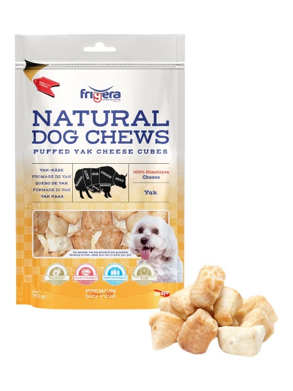 Puffitud jaki juustu maiused koertele, Frigera