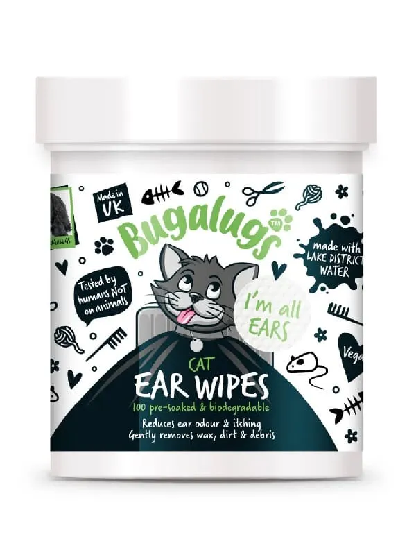 Bugalugs kõrvapuhastuslapid kassidele 100tk