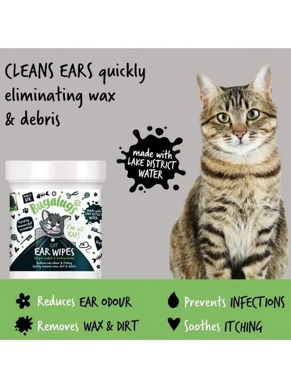 Bugalugs kõrvapuhastuslapid kassidele 100tk