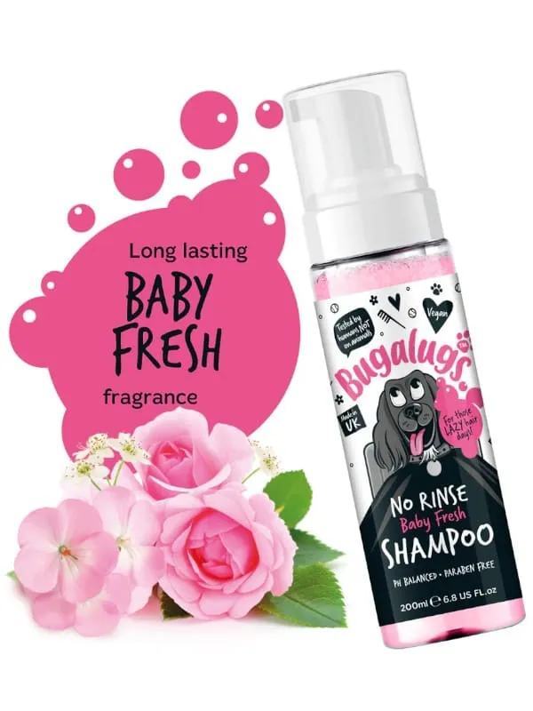 Bugalugs loputusvaba šampoon koertele Baby Fresh 200ml