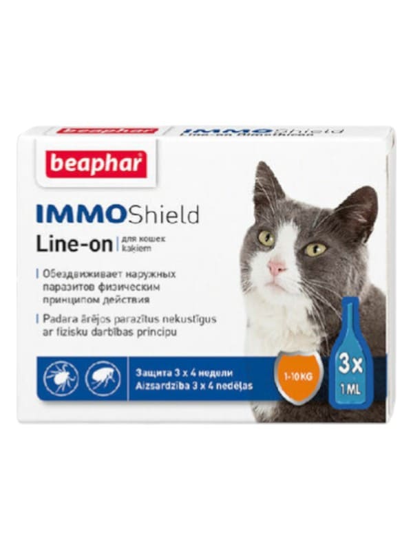 Parasiidivastased tilgad kassidele Beaphar 3x1ml