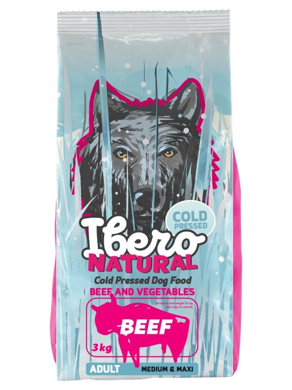 Külmpressitud toit Ibero keskmistele ja suurtele tõugudele, veis 3kg