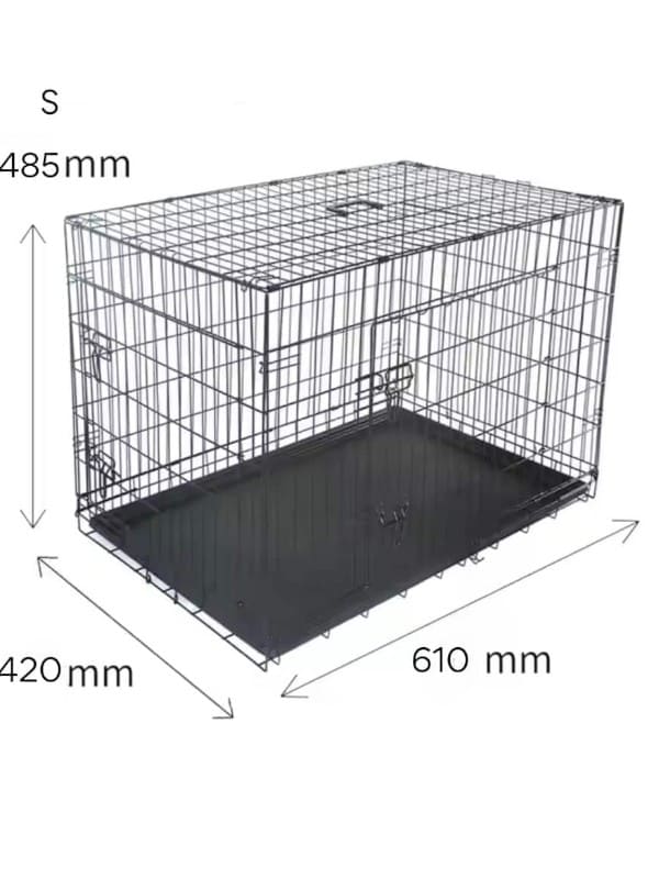 Koera puur metallvõrega S (61x42x48,5cm)