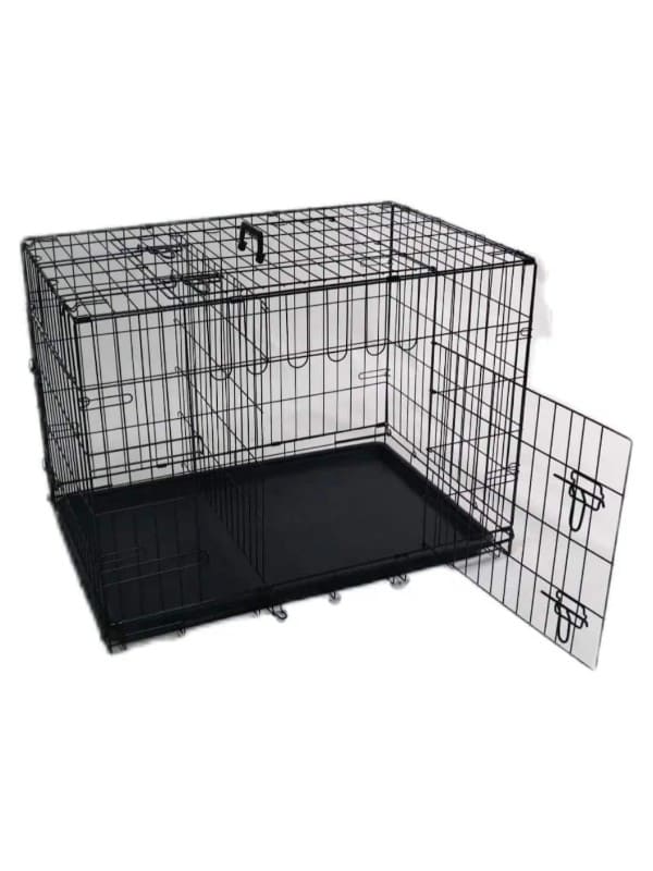 Koera puur metallvõrega M (76x45x51.5cm)