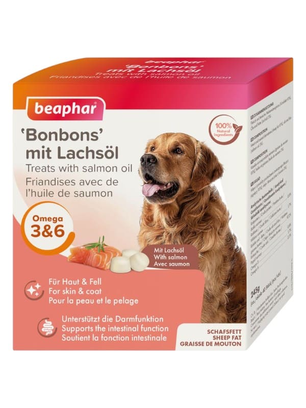 Beaphar BonBons lambarasv lõhega, Omega 3&6 maius