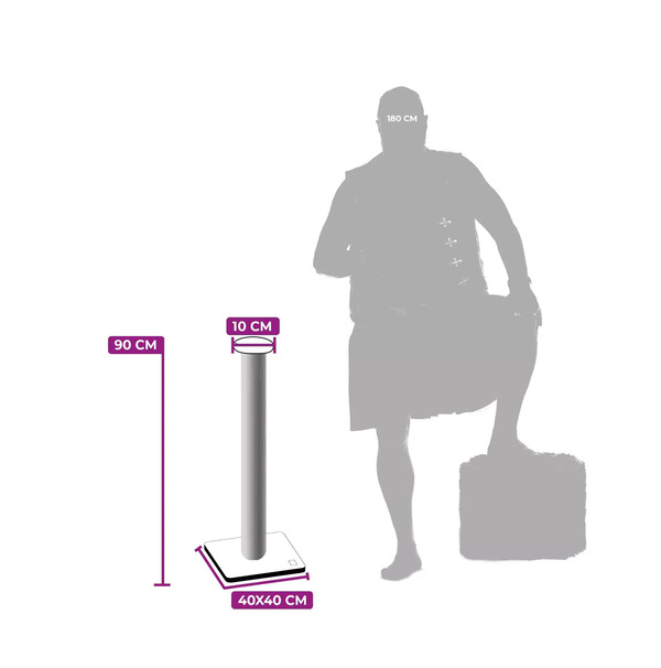 Kraapimispost Maine 90 Deluxe, off white