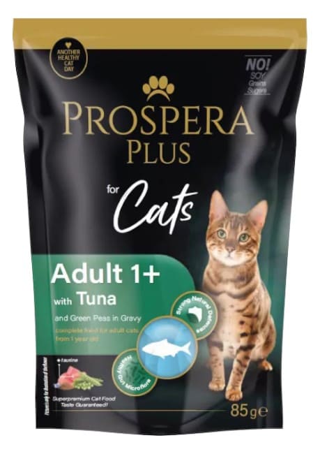 Prospera Plus 1+ täiskasvanule, tuunikala ja herned, 85g