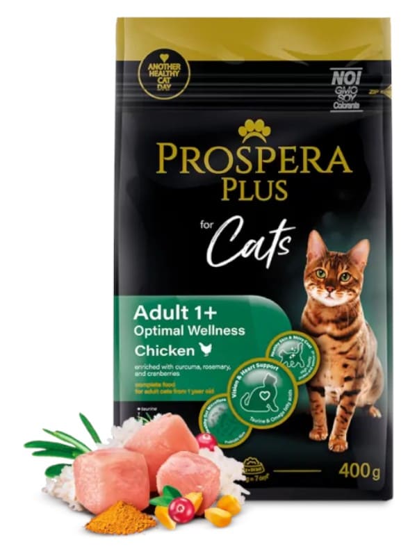 Prospera Plus Adult 1+ Chicken Optimal Wellness, 0.4kg