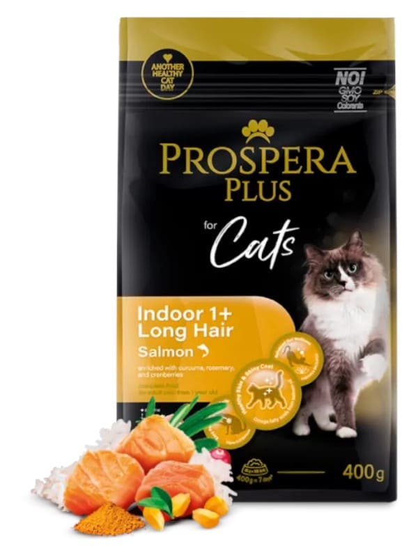 Prospera Plus Indoor 1+ Salmon Long Hair, 0.4kg