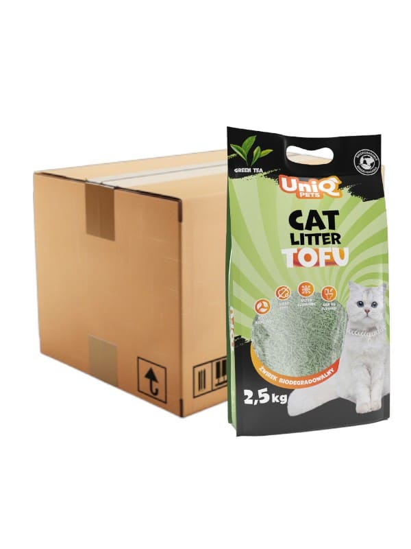 Tofu kassiliiv Uniq Pets roheline tee 6x 2.5kg