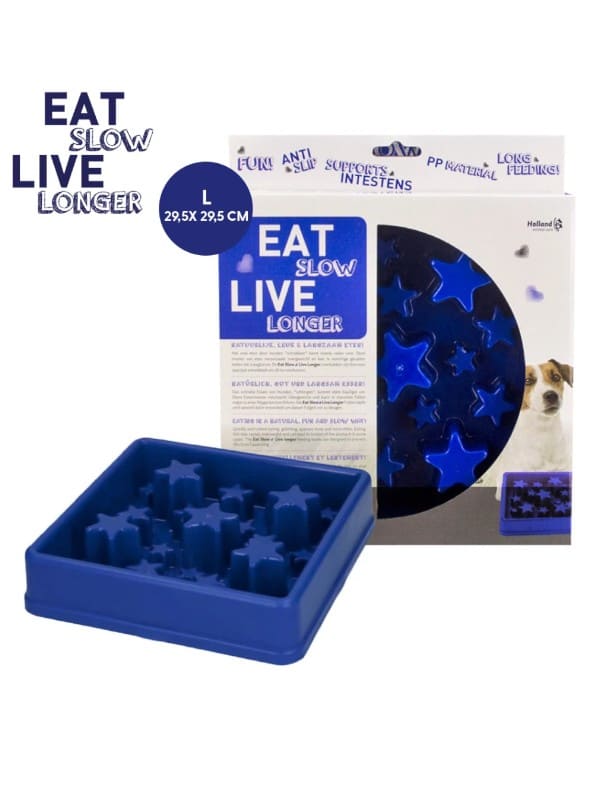 Eat slow live longer Star kauss, sinine L